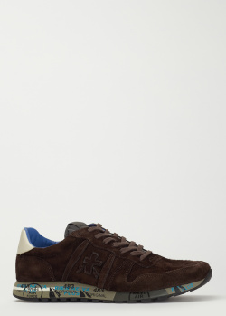 Замшеві кросівки Premiata Eric коричневого кольору, фото